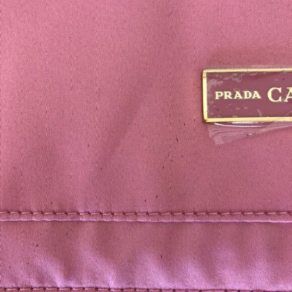 PRADA CANDY Set of Cosmetic Bags Pink Fabric Zip Top Rectangular NWOT - Picture 16 of 17